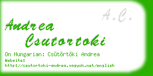 andrea csutortoki business card